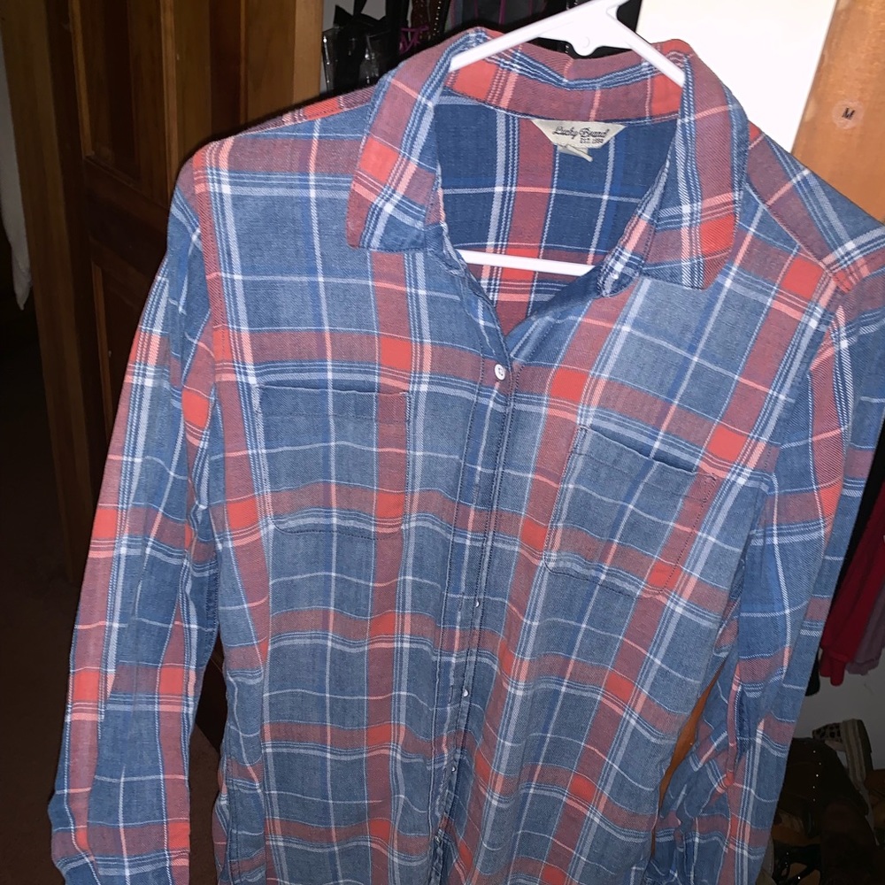 Lucky brand long sleeve collard shirt